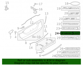 Эмблема надпись TITANIUM крышки багажника Ford Fusion mk5 19-20