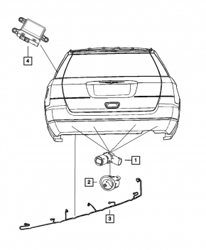 Проводка заднего бампера Dodge Journey 11-20