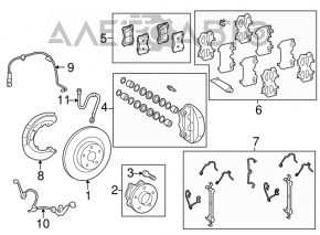 Провод датчика ABS передний левый Lexus LS460 07-09 rwd
