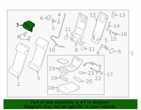Подголовник 2 ряда правый Mazda CX-5 17-23 кожа черная, серая строчка