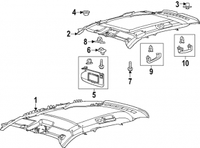 Козырек правый Ford Escape MK4 20-20 бежевый