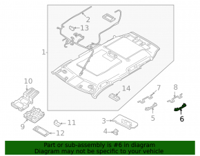 Ручка потолка задняя левая Mitsubishi Outlander 22-26 серая