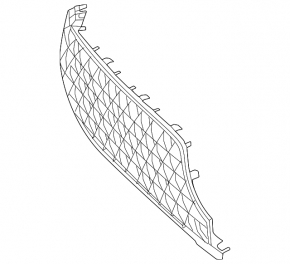 Решітка радіатора grill нижня права Mercedes W167 GLE 350 24-26