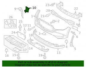 Кронштейн переднего бампера правый нижний Mazda CX-5 22-25