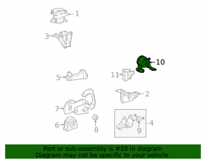 Подушка двигателя задняя Toyota RAV4 09-12 2.5