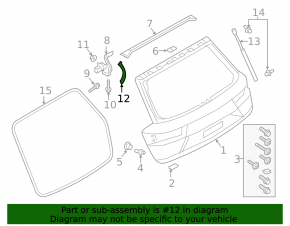 Накладка петли двери багажника правая Audi Q7 16-26