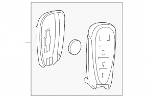 Ключ Chevrolet Malibu 16-20 smart, 5 кнопок