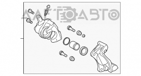 Суппорт в сборе задний левый Toyota Sienna 17-20