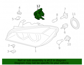Крепление переднего бампера под фарой левое BMW X1 F48 16-22