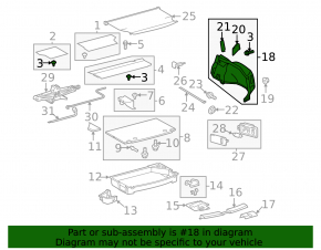 Обшивка арки правая Toyota Prius 30 10-15 серая, тип 2, надрыв, царапины