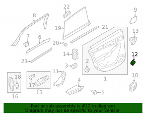 Управление стеклоподъемником задним левым Audi Q5 8R 09-17 хром