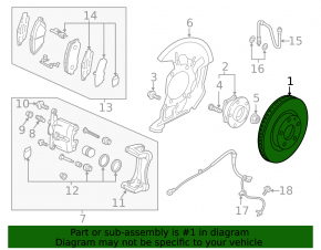 Диск тормозной передний левый Mazda MX-30 22-26 326/25мм