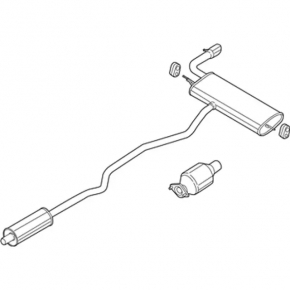 Катализатор второй Ford Fusion mk5 13-19 hybrid срезанный