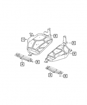 Защита топливного бака правая Jeep Cherokee KL 14-23 Trailhawk