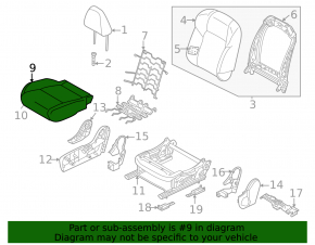 Пассажирское сидение Nissan Rogue 21-23 без airbag, механическое, ткань серая US built