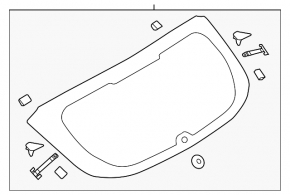 Стекло заднее двери багажника Ford Focus mk3 11-14 дорест 5d