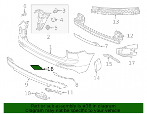 Заглушка буксировочного крюка заднего бампера Volvo XC60 18-26