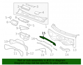 Перегородка моторного отсека Audi Q7 16-26