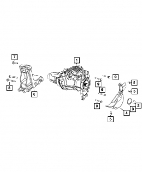 Передний редуктор раздатка Jeep Compass 17-22 акпп