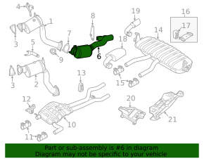 Приемная труба с резонатором правая Audi Q7 4L 10-15