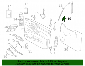 Заглушка бокового зеркала передняя правая BMW X7 G07 19-26 Base