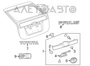 Молдинг двери багажника без smart key Toyota Prius 20 04-09