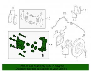 Суппорт в сборе передний правый Mazda 3 14-18 BM