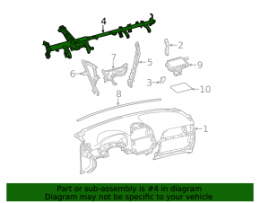 Труба подторпедная усиление Toyota Sienna 11-14