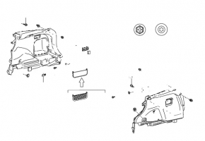Обшивка арки права Toyota Rav4 19-21 чорна, з кишенею