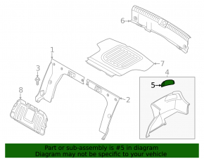 Заглушка обшивки арки левая Kia K5 21-24 черная