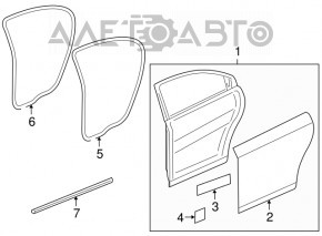 Дверь голая задняя правая Chevrolet Cruze 11-16