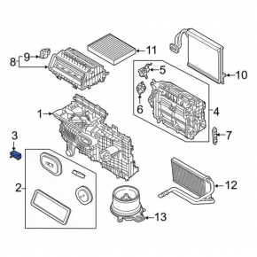 Клапан печки кондиционера Ford Bronco Sport 21-26 под dual zone