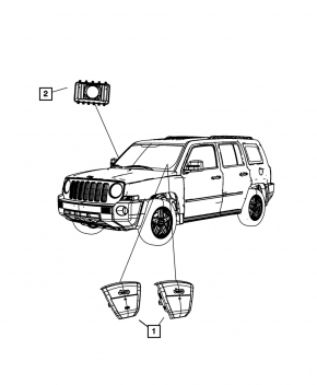 Подушка безопасности airbag в руль водительская Jeep Compass 11-16