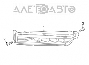 Противотуманная фара птф левая Honda Accord 18-20 LED, под полировку