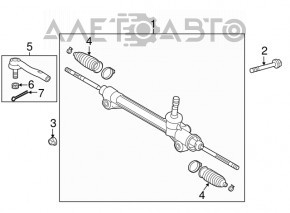 Рейка рулевая Toyota Avalon 13-18 порван пыльник