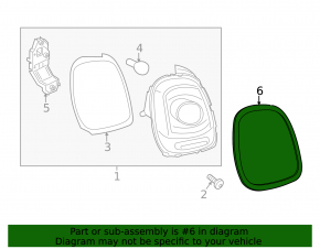 Обрамление фонаря правое Mini Cooper F56 3d 14-24 хром
