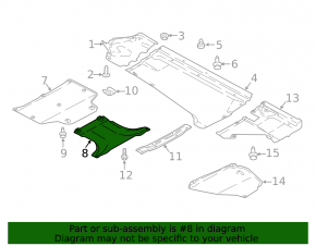 Защита КПП задняя Audi Q5 80A 18-24 3.0T