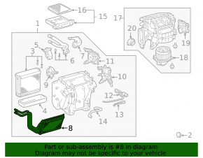 Радиатор отопителя печки Lexus GX470 03-09