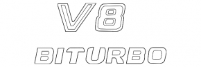 Эмблема крыла V8 Biturbo левая Mercedes GLS 17-19 AMG pkg