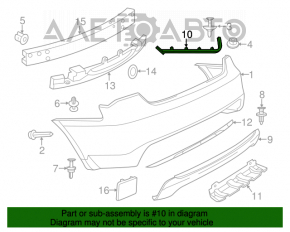 Крепление заднего бампера левое Chrysler 200 11-14