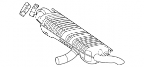 Глушник ззаду бочка Mercedes W167 GLE 350 24-25 2.0T