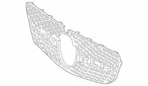 Решітка радіатора grill Mercedes E 400/450/43/53 17-20 під камеру, AMG pkg