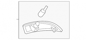 Поворотник зеркала правый Ford Fiesta 11-19