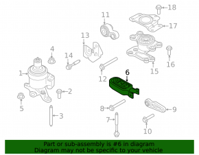 Подушка двигателя задняя Lincoln MKX 16-18 3.7