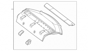 Полиця задня Mercedes CLA 14-19 черн