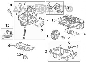 Коллектор впускной нижняя часть Acura MDX 14-20