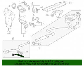 Кронштейн крепления глушителя передний Chevrolet Malibu 16-23