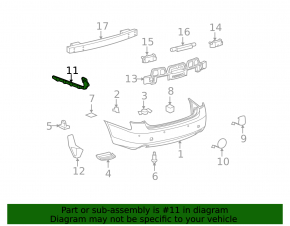 Крепление заднего бампера правое боковое Lexus GS300 GS350 GS430 GS450h 06-11