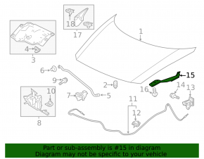 Петля капота правая Honda CRZ 11-16