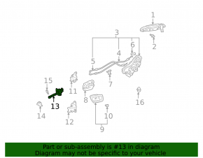 Ограничитель двери задней левой Lexus RX300 98-03